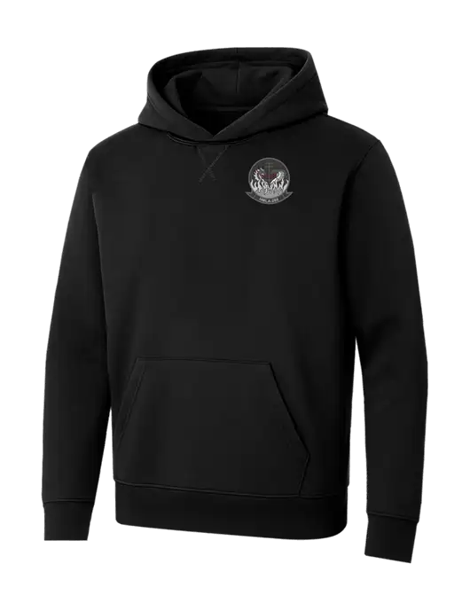 Allmade Deep Black Organic French Terry Pullover Hoodie w/Gunrunner Logo