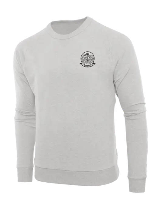 Allmade Granite Grey Heather Organic French Terry Crewneck Sweatshirt w/Gunrunner Logo