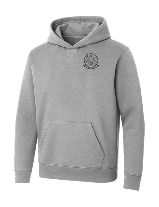 Allmade Granite Grey Heather Organic French Terry Pullover Hoodie w/Gunrunner Logo