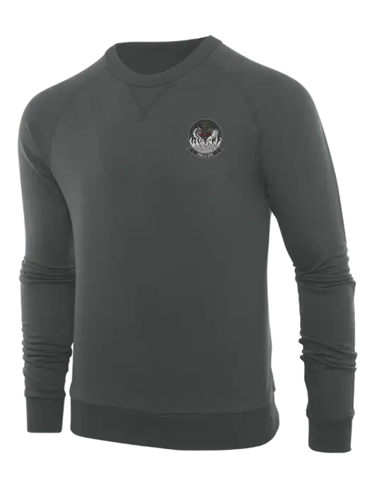 Allmade Charcoal Grey Organic French Terry Crewneck Sweatshirt w/Gunrunner Logo