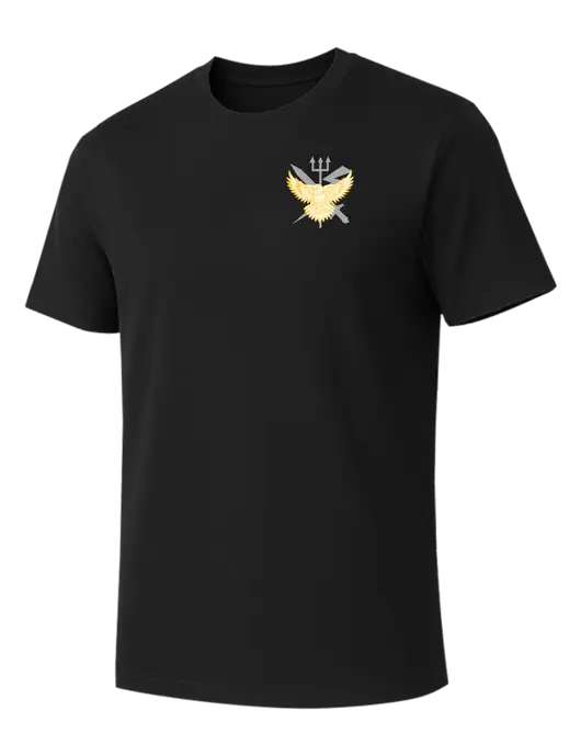 Allmade Deep Black Organic Cotton Tee w/VMM-162 Eagle