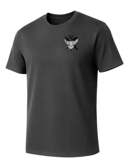 Allmade Charcoal Grey Organic Cotton Tee w/VMM-162 Eagle