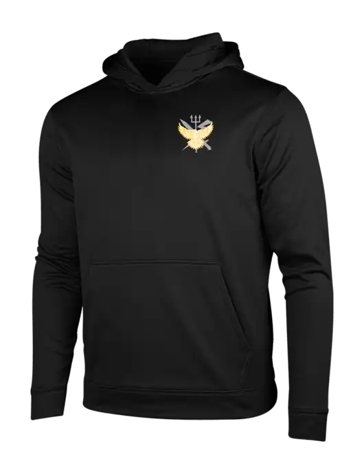 Black Fleece Sport-Wick Hooded Pullover w/VMM-162 Eagle