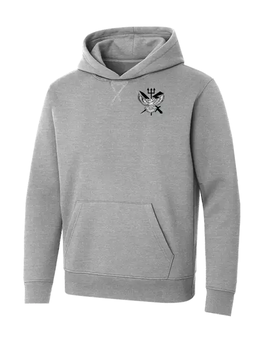 Allmade Granite Grey Heather Organic French Terry Pullover Hoodie w/VMM-162 Eagle