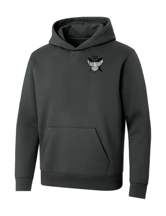 Allmade Charcoal Grey Organic French Terry Pullover Hoodie w/VMM-162 Eagle