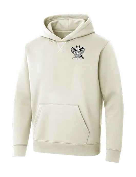 Allmade White Sand Organic French Terry Pullover Hoodie w/VMM-162 Eagle