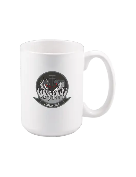 15 oz White Ceramic Mug w/Gunrunner Logo