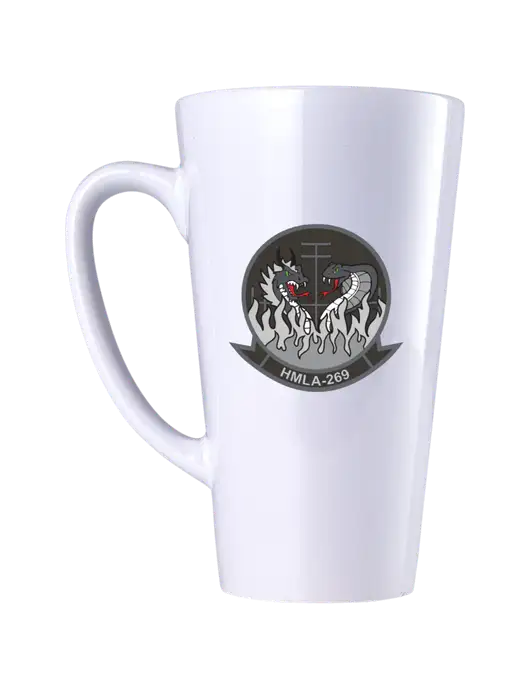 17 oz White Latte Mug w/Gunrunner Logo