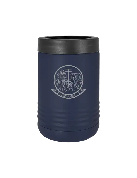 Polar Camel 12 oz Powder Coated Navy Vacuum Insulated Beverage Holder w/Gunrunner Logo