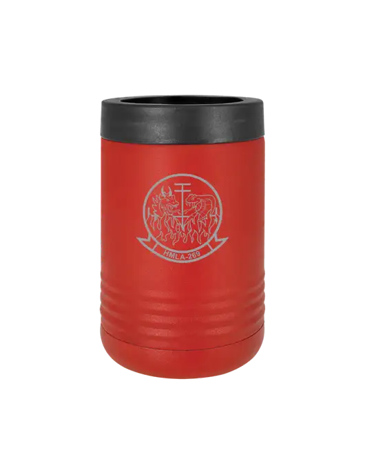 Polar Camel 12 oz Powder Coated Red Vacuum Insulated Beverage Holder w/Gunrunner Logo