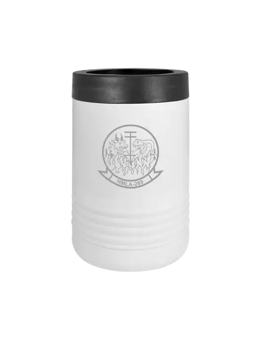 Polar Camel 12 oz Powder Coated White Vacuum Insulated Beverage Holder w/Gunrunner Logo