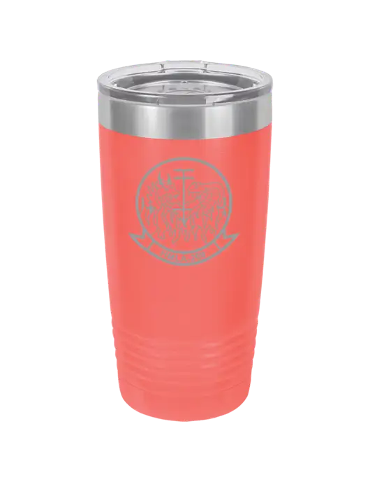 Polar Camel 20 oz Powder Coated Coral Vacuum Insulated Tumbler w/Gunrunner Logo