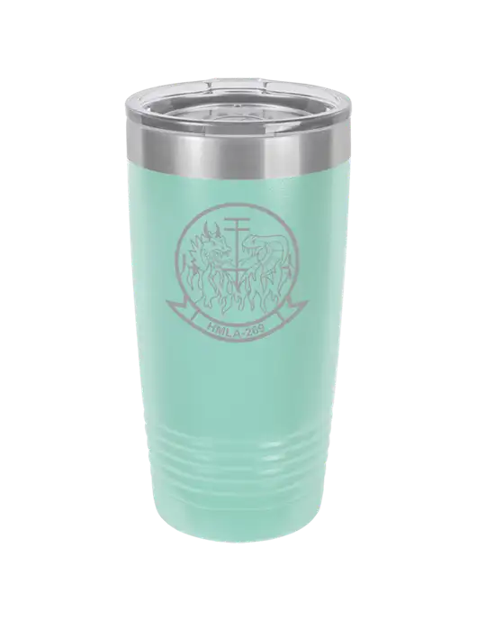 Polar Camel 20 oz Powder Coated Seafoam Vacuum Insulated Tumbler w/Gunrunner Logo
