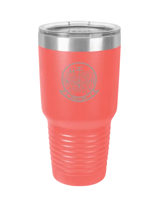 Polar Camel 30 oz Powder Coated Coral Vacuum Insulated Tumbler  w/Gunrunner Logo