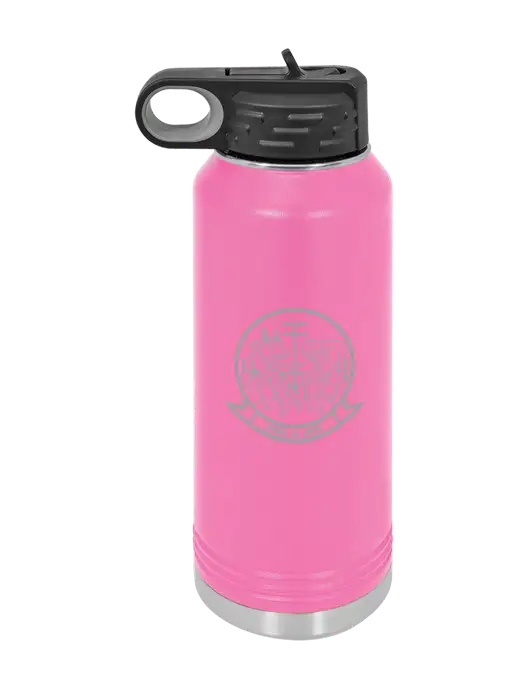 Polar Camel 32 oz Powder Coated Pink Vacuum Insulated Water Bottle w/Gunrunner Logo