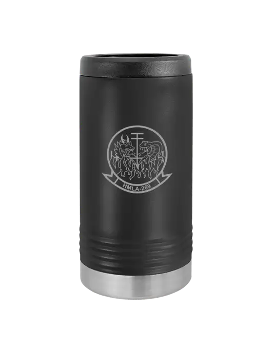 Polar Camel Powder Coated Black Vacuum Insulated Slim Beverage Holder w/Gunrunner Logo