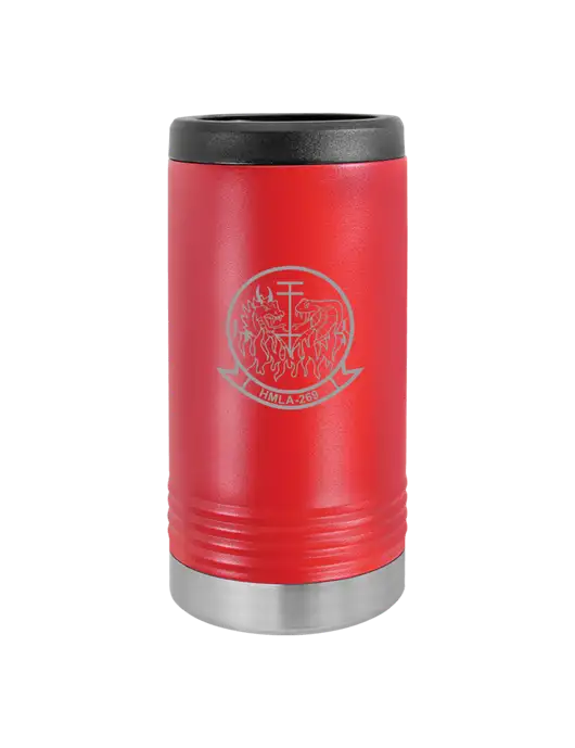Polar Camel Powder Coated Red Vacuum Insulated Slim Beverage Holder w/Gunrunner Logo
