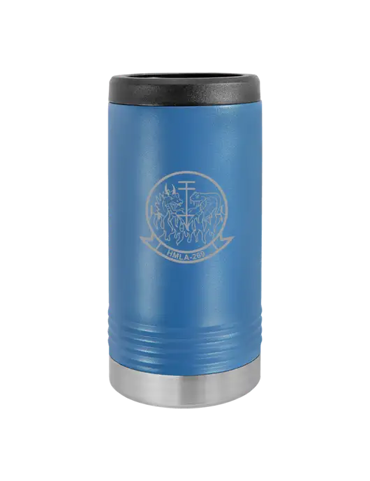 Polar Camel Powder Coated Royal Blue Vacuum Insulated Slim Beverage Holder w/Gunrunner Logo