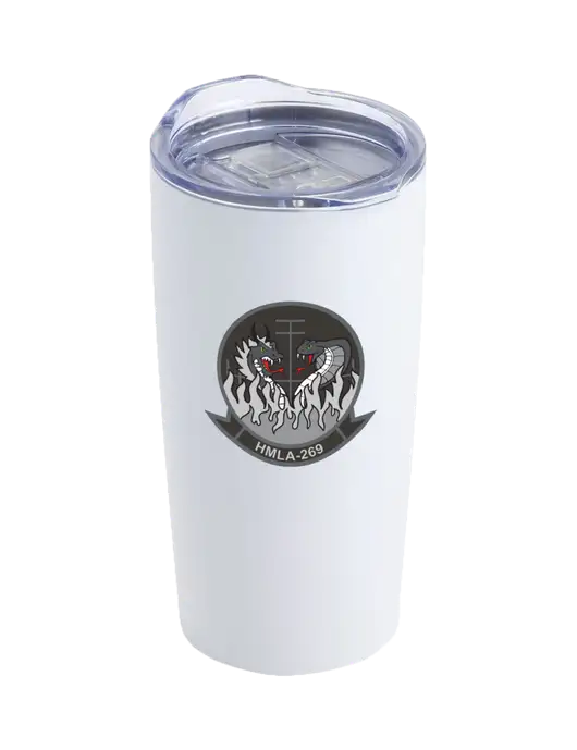 Society White 20 oz Insulated Tumbler w/Gunrunner Logo