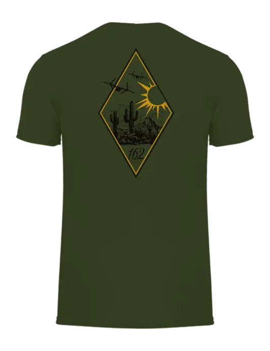 Allmade Dark Olive Green Organic Cotton Tee w/SLTE Design, Golden Eagle Logo