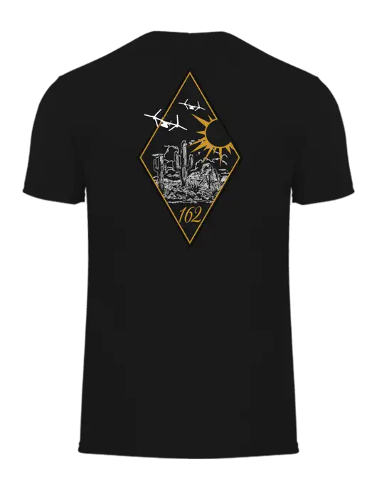 Allmade Deep Black Organic Cotton Tee w/SLTE Design, Golden Eagle Logo